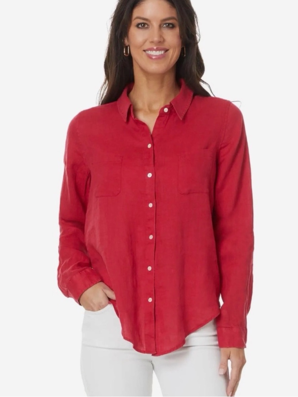 Lilly Pulitzer SEA VIEW BUTTON DOWN 
MALBEC RED SIZE:XXL NWT Fits like XL
